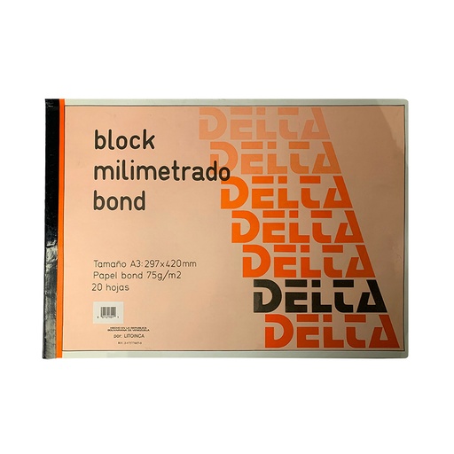 [12108] BLOCK  MILIMETRADO BOND A3
