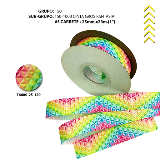 [76600-25-120] GROSS #5 FANTASIA - ROMBOS MULTICOLORES
