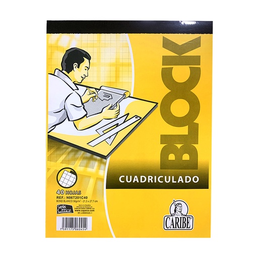 [N06T201C40U] BLOCK CUADRICULADO 40 H