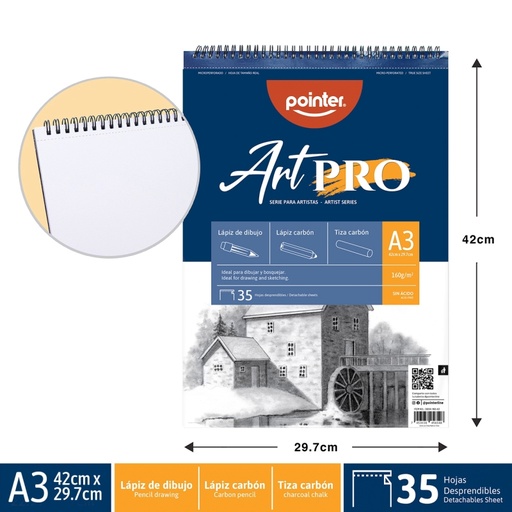 [DBSK-160-A3] BLOCK DE DIBUJO A3 x 35 HOJAS