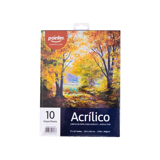 [AP-AC10] BLOCK DE PAPEL PARA ACRILICO 