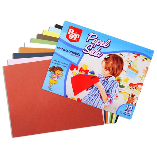 [CP-8317] BLOCK DE PAPEL SEDA x10 COLORES SURTIDOS