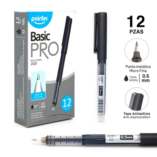 [RP-2020] BOLIGRAFO TINTA GEL NEGRO - BASIC PRO 0.5MM