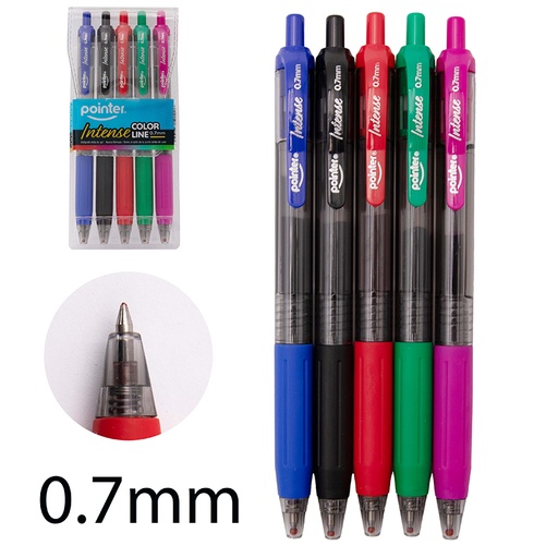 [GP-23100-5] BOLIGRAFOS DE GEL COLORES INTENSOS x5