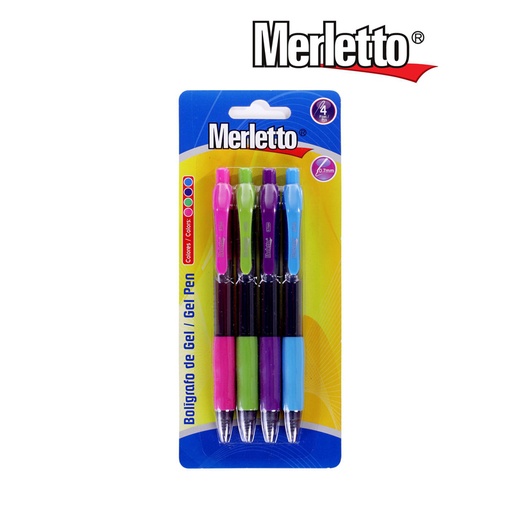 [780-1151929] BOLIGRAFOS MERLETTO DE GEL X4 