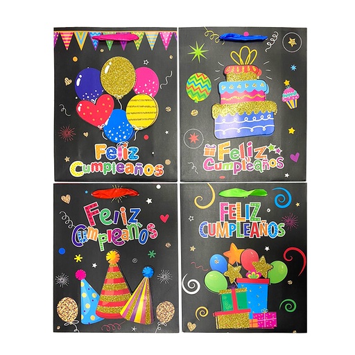 [786-6521037] BOLSA DE REGALO (FELIZ CUMPLEAÑOS NEON) S