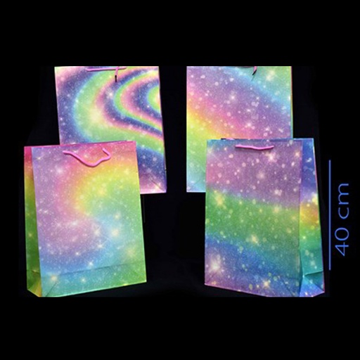 [82833] BOLSA DE REGALO (AROIRIS ESCARCHADO) L