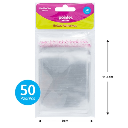 [OB-1159] BOLSAS DE CELOFAN ADHESIVAS 11.5X9CM