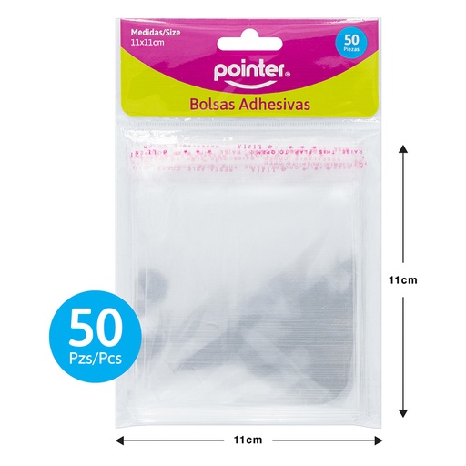 [OB-1114] BOLSAS DE CELOFAN ADHESIVAS 11X11CM