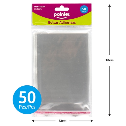 [OB-1612] BOLSAS DE CELOFAN ADHESIVAS 16X12CM