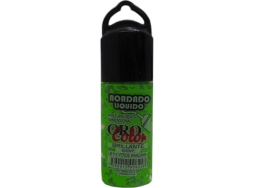 [LB-114] BORDADO LIQUIDO VERDE MANZANA  32,5CM