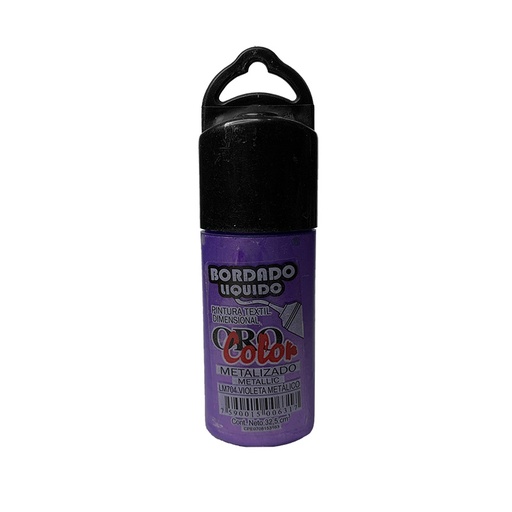 [LM704] BORDADO LIQUIDO METALIZADO VIOLETA METALICO 32,5CM