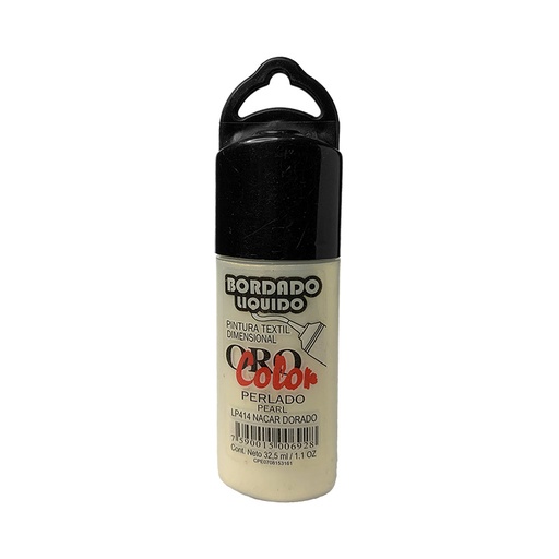 [LP414] BORDADO LIQUIDO PERLADO NACAR DORADO 32,5ML