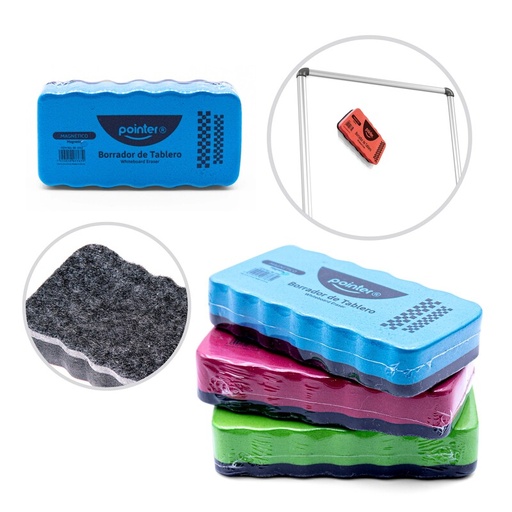 [BE-3352] BORRADOR MAGNETICO PEQUEÑO PARA TABLERO ACRILICO - TIPO ESPONJA