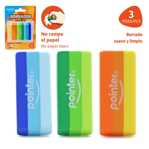 [ER-2393-B] BORRADOR SUAVE DE COLORES x3UND