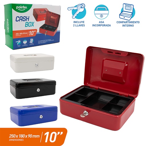 [YFC-25-P] CAJA METALICA DE SEGURIDAD PARA EFECTIVO - 10" / 25x18x9Cm