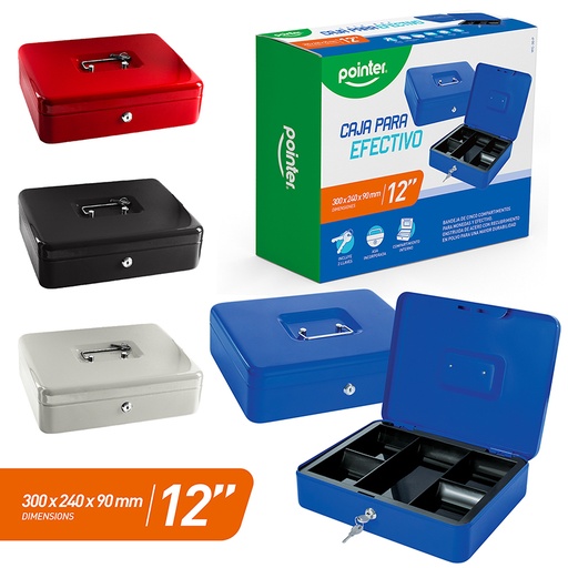 [YFC-30-P] CAJA METALICA DE SEGURIDAD PARA EFECTIVO - 12" / 30x24x9Cm