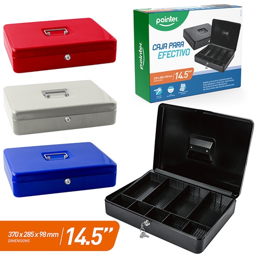 [YFC-33-P] CAJA METALICA DE SEGURIDAD PARA EFECTIVO - 14.5" / 37x28,5x9,8Cm