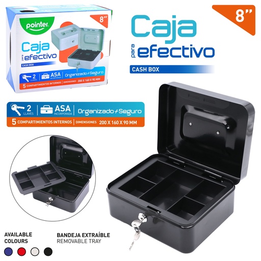 [YFC-20-P] CAJA METALICA PARA DINERO 8"