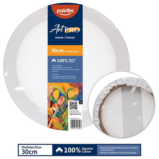 [CA-30R] LIENZO BLANCO - 30CM (CIRCULO)