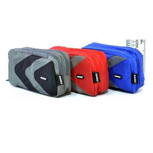 [STR-6001] CARTUCHERA 22X5.5X10CM COLORES SOLIDOS/DOBLE 