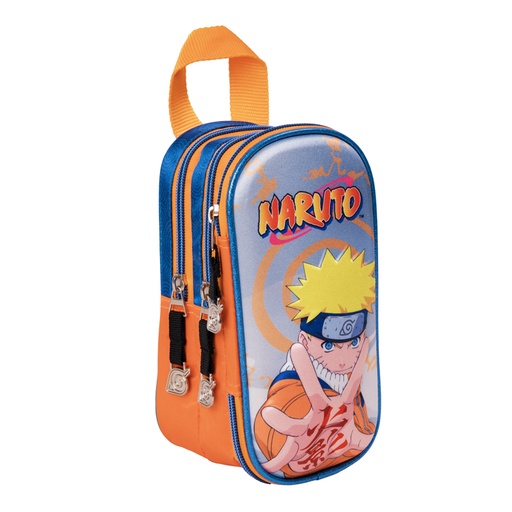 [NTC009-PC060A] CARTUCHERA NARUTO 10x22x8 cm.
