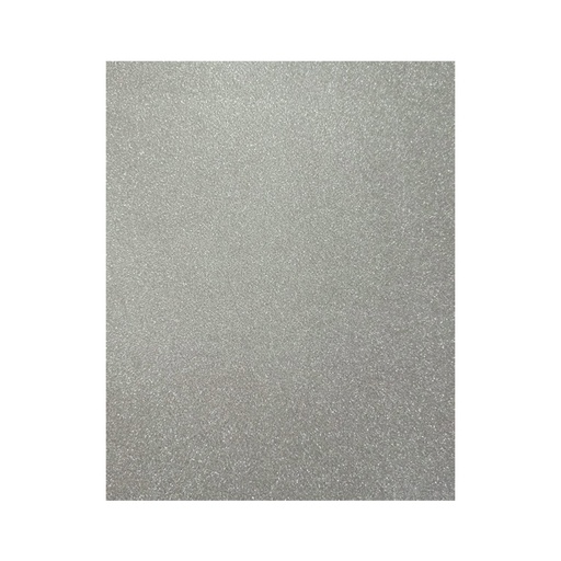 [360.016.10] CARTULINA ESCARCHADA RIGID-GLITTER PLATA ALPACA 360GR 50x70CM