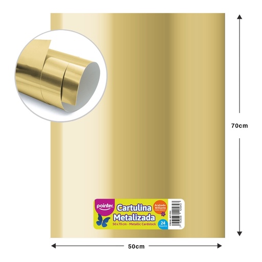 [MCT-7002] CARTULINA METALIZADA - DORADO (50x70CM)