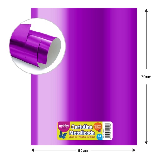 [MCT-7003] CARTULINA METALIZADA - MORADO (50x70CM) 