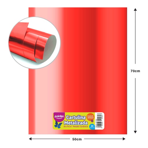 [MCT-7001] CARTULINA METALIZADA ROJA POINTER 