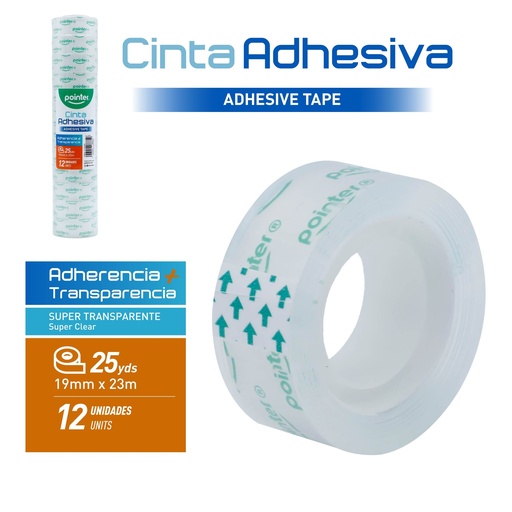 [TP-1925SCN] CINTA ADHESIVA TRANSPARENTE
