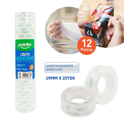 [TP-1925SCN] CINTA ADHESIVA TRANSPARENTE