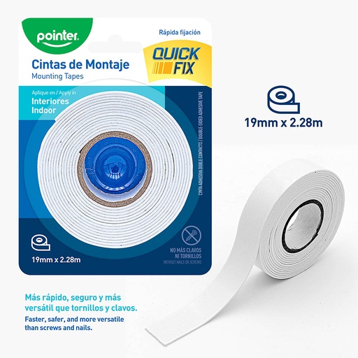 [MT-2019] CINTA DOBLE CONTACTO 19MM x 2.28M