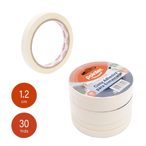 [MS30-12] CINTA PARA ENMASCARAR 1/2" x 30 YDS