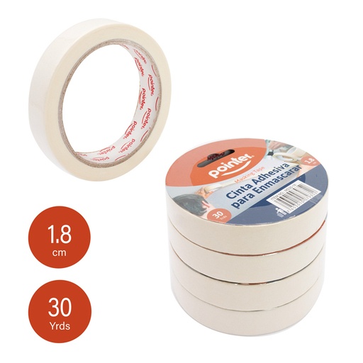 [MS30-18] CINTA PARA ENMASCARAR 3/4" x 30 YDS