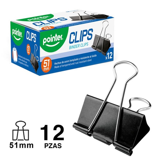 [DC-51MM] CLIP PARA CARPETA 51mm x 12 PZAS.