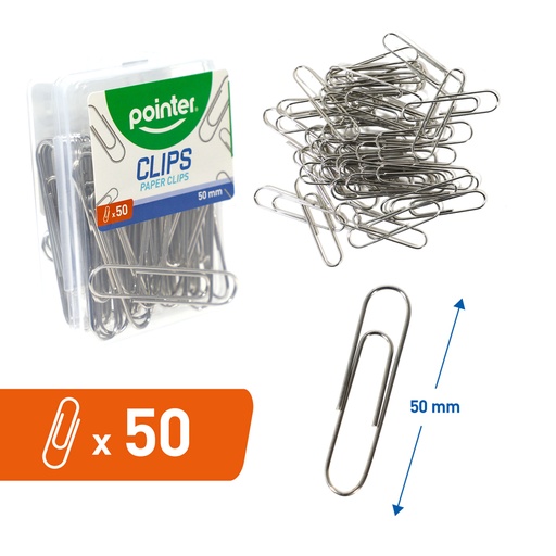[BXCP-50MM] CLIPS METALICOS 50MM x50PZAS