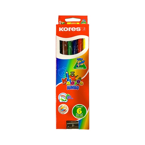 [93506.52] COLORES JUMBO x6PZS+SACAPUNTAS 