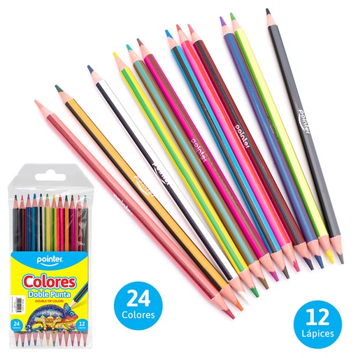 [CP-787B-12] COLORES POINTER DOBLE PUNTA X12