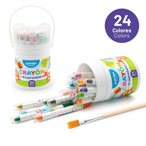[WCY-23217-24] CRAYONES ACUARELABLES x24PZAS + PINCEL