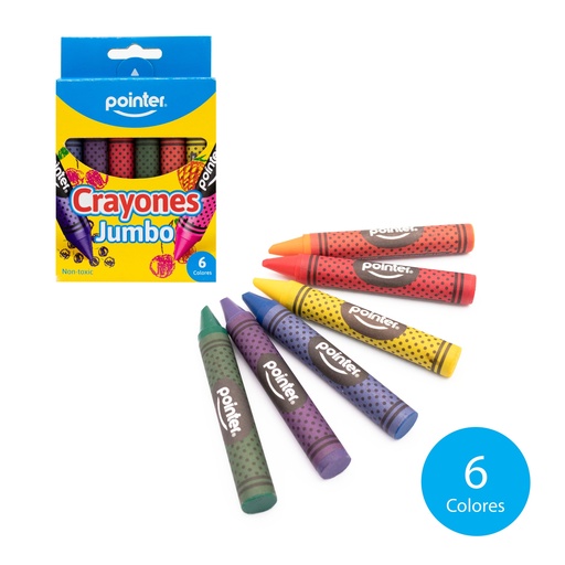 [CY-JB-6HQ] CRAYONES JUMBO x 6 PZA.