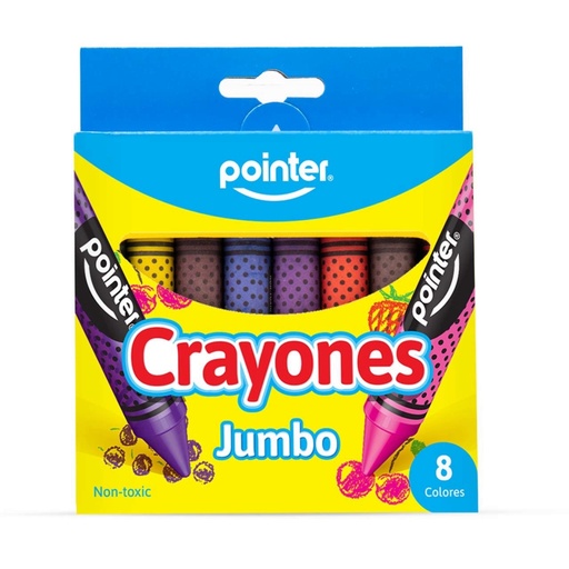 [CY-JB-8HQ] CRAYONES JUMBO x 8 PZA.