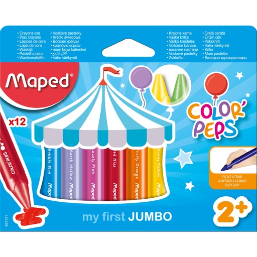 [861311] CREYON DE CERA JUMBO COLOR PEPS