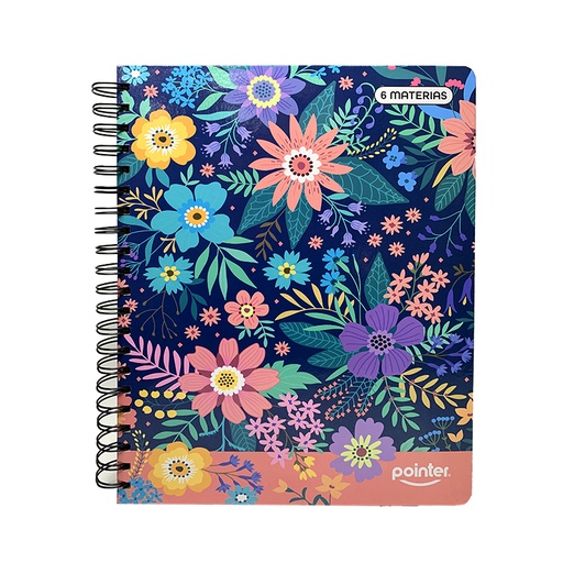 [YL-6-FL3-210] CUADERNO 6 MATERIAS (FLORES) 210 PAGS