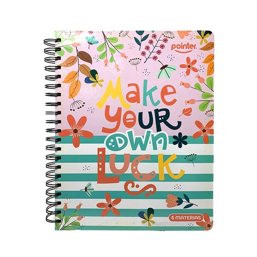 [YL-6-LT3-210] CUADERNO 6 MATERIAS (LETTERING) 210 PAGS