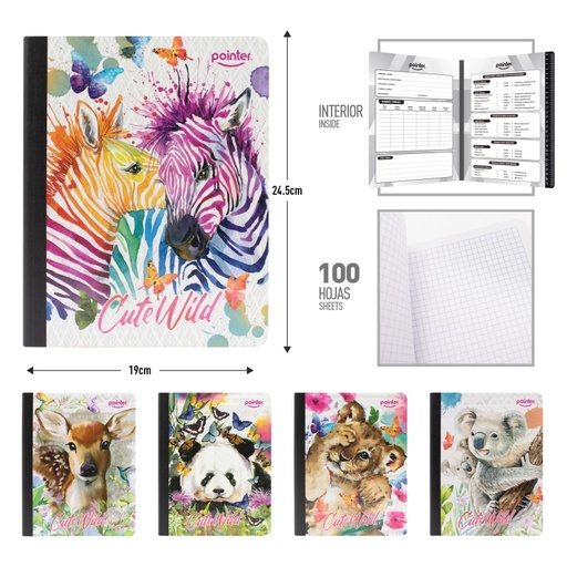 [80235-DG3-SQ] CUADERNO CUADRITO (ANIMALES)