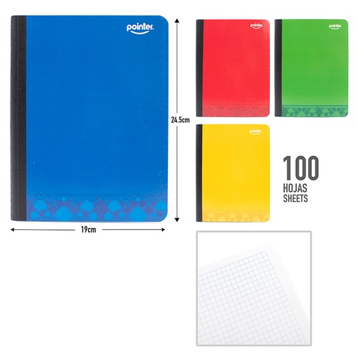 [80235-PL3-SQ] CUADERNO CUADRITO (COLOR)