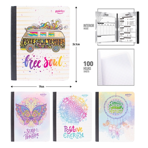 [80235-MD3-SQ] CUADERNO CUADRITO (MANDALA)