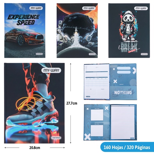 [MW-EMP-02] CUADERNO EMPASTADO 5 MATERIAS