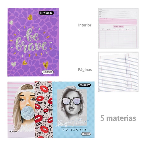 [MW-EMP-01] CUADERNO EMPASTADO 5 MATERIAS
